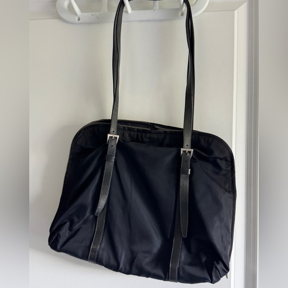 Vintage Prada navy dark blue nylon handle shoulder bag - Picture 8 of 16